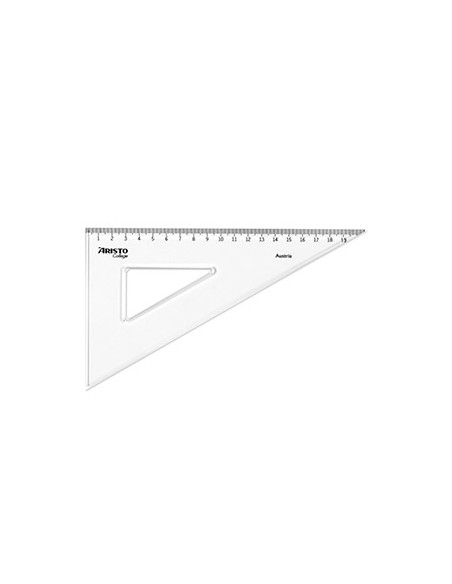 Esquadro Plastico Cristal 60G-20cm Aristo Geocollege AR23620