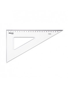 Esquadro Plastico Cristal 60G-25cm Aristo Geocollege AR23625