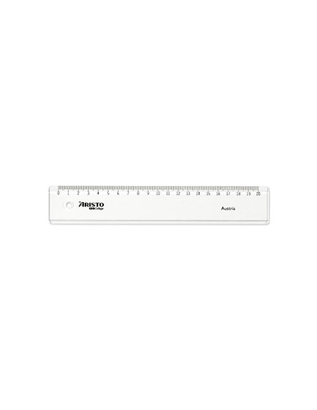 Régua Plástico Cristal 20cm Aristo Geocollege AR23022