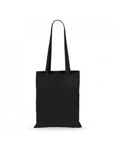 Saco de Compras 100% Algodão Alças Compridas 140g Preto