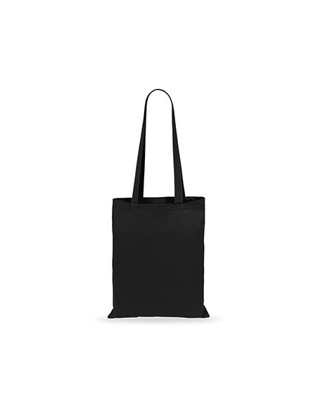 Saco de Compras 100% Algodão Alças Compridas 140g Preto