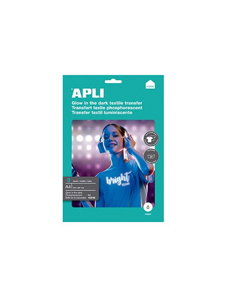 Papel Transfer T-Shirt InkJet A4 Apli Tec Escuros Brilho 10F