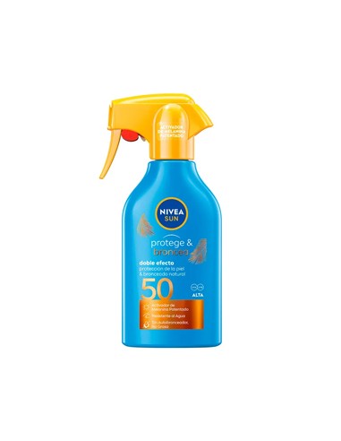 Protetor Solar SPF50 Nivea Sun Protege&Bronzeia Spray 270ml