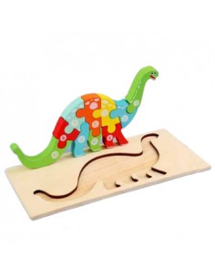 Puzzle Animais com Números Dinossauro Ambarscience