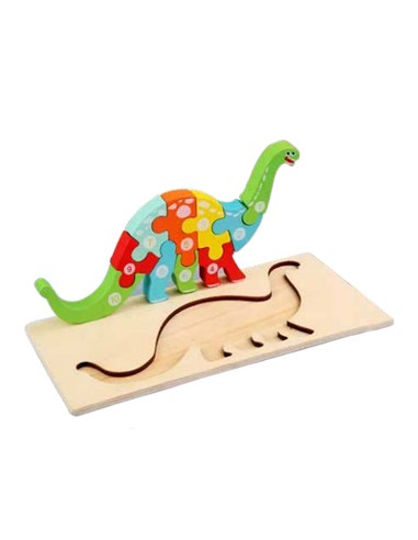 Puzzle Animais com Números Dinossauro Ambarscience