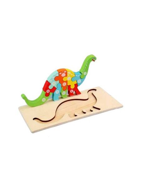 Puzzle Animais com Números Dinossauro Ambarscience