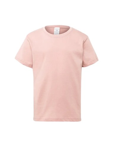 T-Shirt Criança Algodão 155g Rosa Pastel Tamanho 1/2