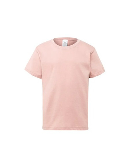 T-Shirt Criança Algodão 155g Rosa Pastel Tamanho 7/8
