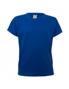 T-Shirt Criança Algodão 155g Azul Índigo Tamanho 1/2