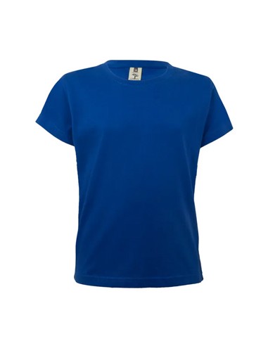 T-Shirt Criança Algodão 155g Azul Índigo Tamanho 1/2