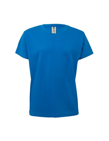 T-Shirt Criança Algodão 155g Azul Turquesa Tamanho 1/2