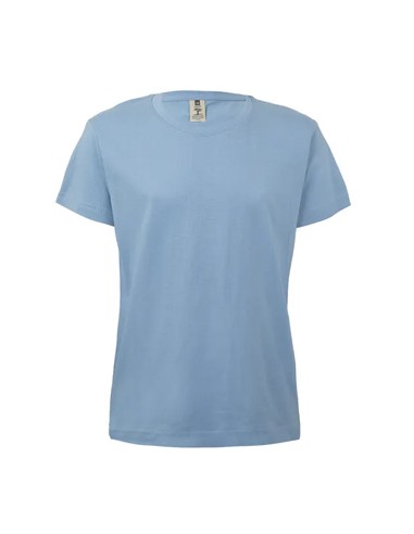 T-Shirt Criança Algodão 155g Azul Pastel Tamanho 1/2