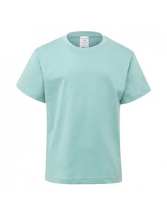 T-Shirt Criança Algodão 155g Verde Pastel Tamanho 1/2
