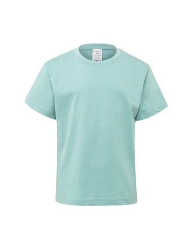 T-Shirt Criança Algodão 155g Verde Pastel Tamanho 1/2