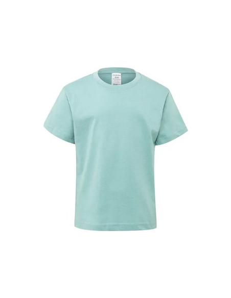 T-Shirt Criança Algodão 155g Verde Pastel Tamanho 3/4