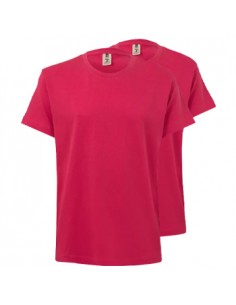 T-Shirt Criança Algodão 155g Rosa Forte Tamanho 3/4 Pack2