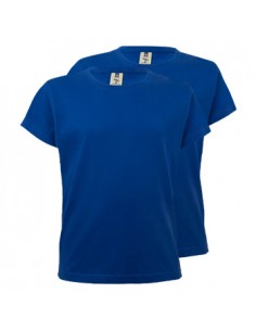 T-Shirt Criança Algodão 155g Azul Índigo Tamanho 1/2 Pack2