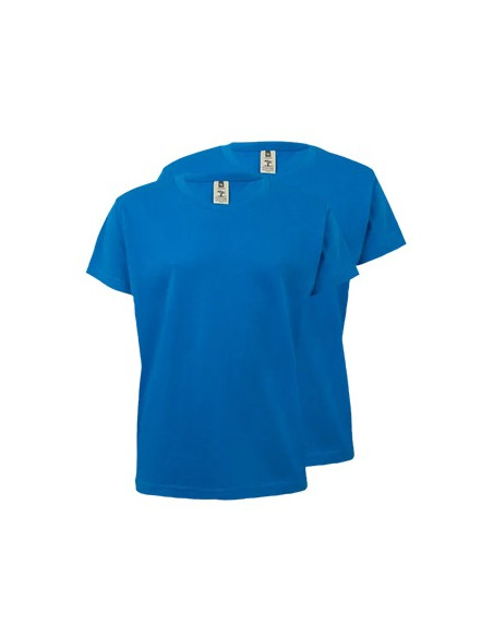 T-Shirt Criança Algodão 155g Azul Turquesa Tam 1/2 Pack2