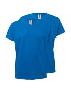 T-Shirt Criança Algodão 155g Azul Turquesa Tam 5/6 Pack2