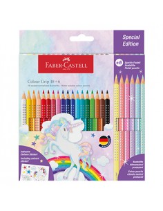 Lapis Cor 18cm Faber Castell Grip Special Edition 18+6un