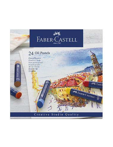 Lápis Pastel a Óleo Faber Castell Cx 24un