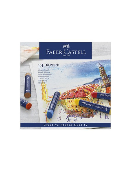 Lápis Pastel a Óleo Faber Castell Cx 24un