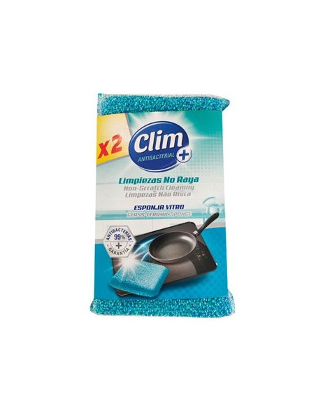 Esponja Esfregão Clim Antibacterias para Vitro Pack 2un