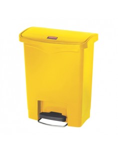 Contentor Resina Slim Jim Step-On c/Pedal 30L Amarelo