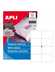Etiquetas 105x74 Apli 500 Folhas A4 4000un