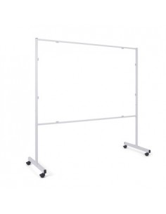 Suporte para Quadro Dupla Face 200X Branco com Rodas