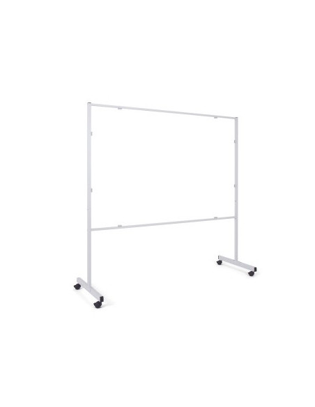 Suporte para Quadro Dupla Face 200X Branco com Rodas
