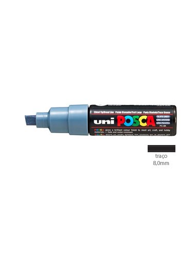 Marcador Uniball Posca PC8K 8,0mm Cinza Slate -1un