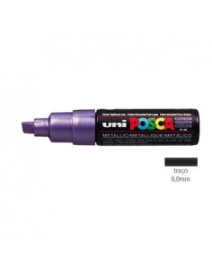 Marcador Uniball Posca PC8K 8,0mm Violeta Metalico -1un