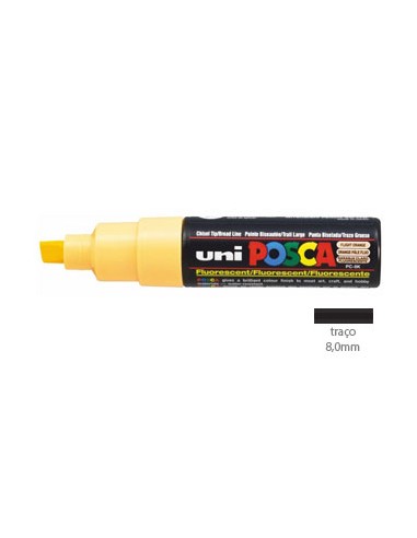 Marcador Uniball Posca PC8K 8,0mm Laranja Claro Fluor. - 1un