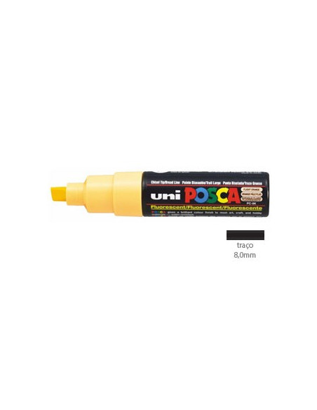 Marcador Uniball Posca PC8K 8,0mm Laranja Claro Fluor. - 1un