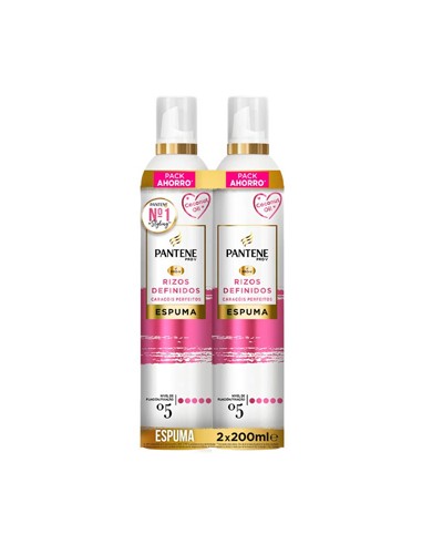 Espuma Cabelo Pantene Caracóis Definidos Pack 2x200ml