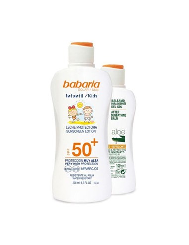 Protetor Solar SPF50+ Babaria Kids 200ml + After Sun 100ml