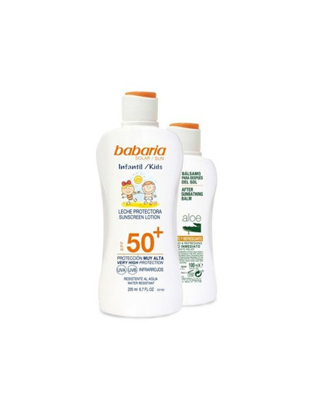 Protetor Solar SPF50+ Babaria Kids 200ml + After Sun 100ml