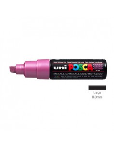 Marcador Uniball Posca PC8K 8,0mm Rosa Metalico -1un