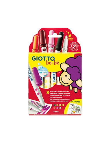 Super Marcador Feltro Giotto Be-Be Muda de Cor 8un