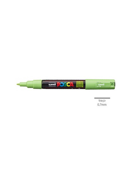 Marcador Uniball Posca PC-1M 0,7mm Verde Maçã 1un
