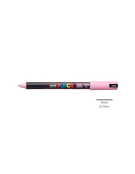 Marcador Uniball Posca PC-1MR 0,7mm Rosa Claro 1un