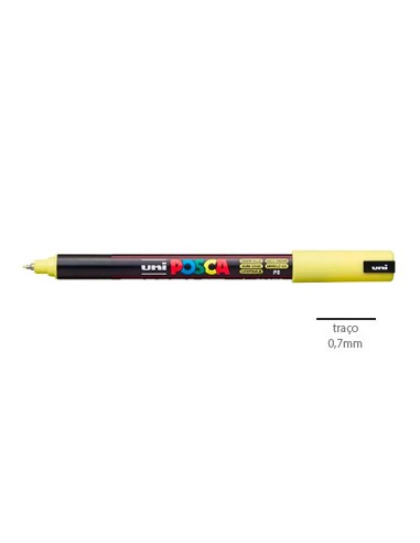 Marcador Uniball Posca PC-1MR 0,7mm Amarelo Sunshine 1un