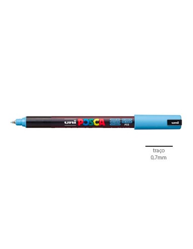 Marcador Uniball Posca PC-1MR 0,7mm Azul Glaciar 1un