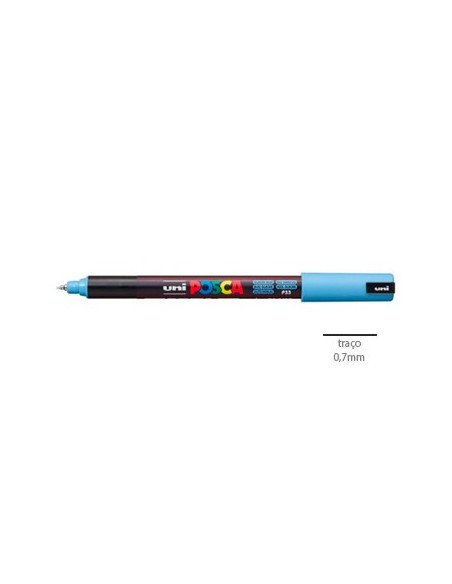 Marcador Uniball Posca PC-1MR 0,7mm Azul Glaciar 1un