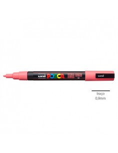 Marcador Uniball Posca PC-3M 0,9mm Rosa Coral 1un