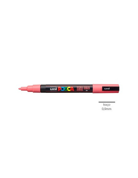 Marcador Uniball Posca PC-3M 0,9mm Rosa Coral 1un
