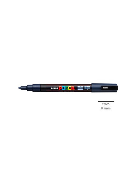 Marcador Uniball Posca PC-3M 0,9mm Azul Marinho 1un