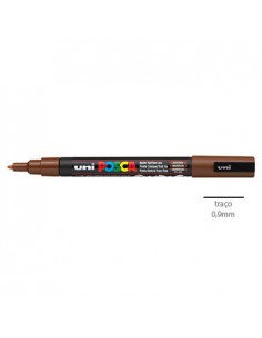 Marcador Uniball Posca PC-3M 0,9mm Castanho Escuro 1un