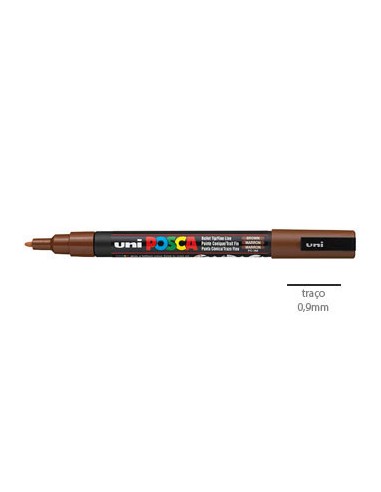 Marcador Uniball Posca PC-3M 0,9mm Castanho Escuro 1un